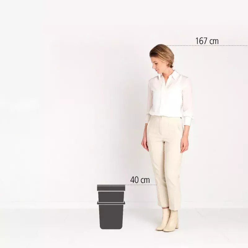 Balde do lixo Brabantia Sort & Go 16 L verde 220x279x401 mm