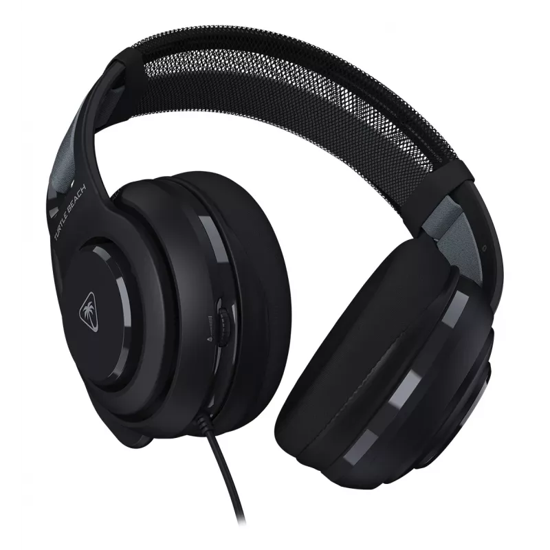 Headset gaming para PC com fios Turtle Beach Atlas 200 para PC, consolas de jogos e dispositivos móveis com ligação de 3,5 mm