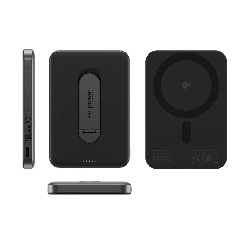 PanzerGlass empower™ by ® empower™ banco com Spin Stand | 5000mAh | Space Black