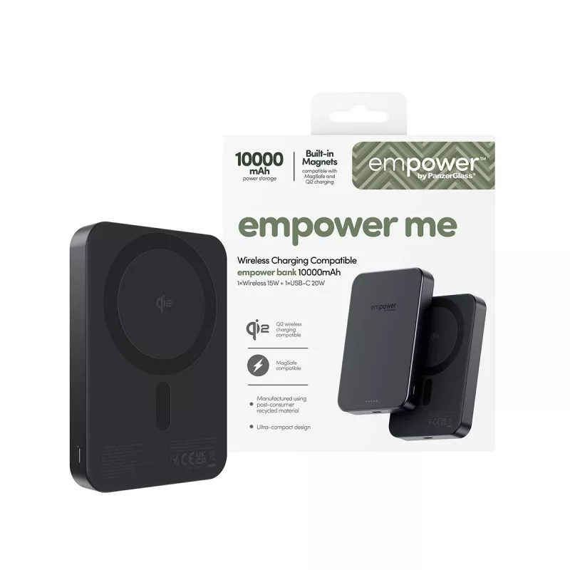 Powerbank portátil PanzerGlass empower™ 10000mAh Space Black, 0,245 kg