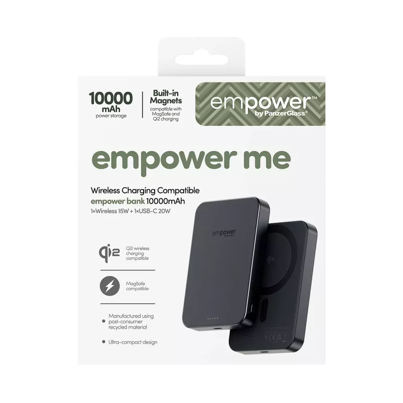 Powerbank portátil PanzerGlass empower™ 10000mAh Space Black, 0,245 kg