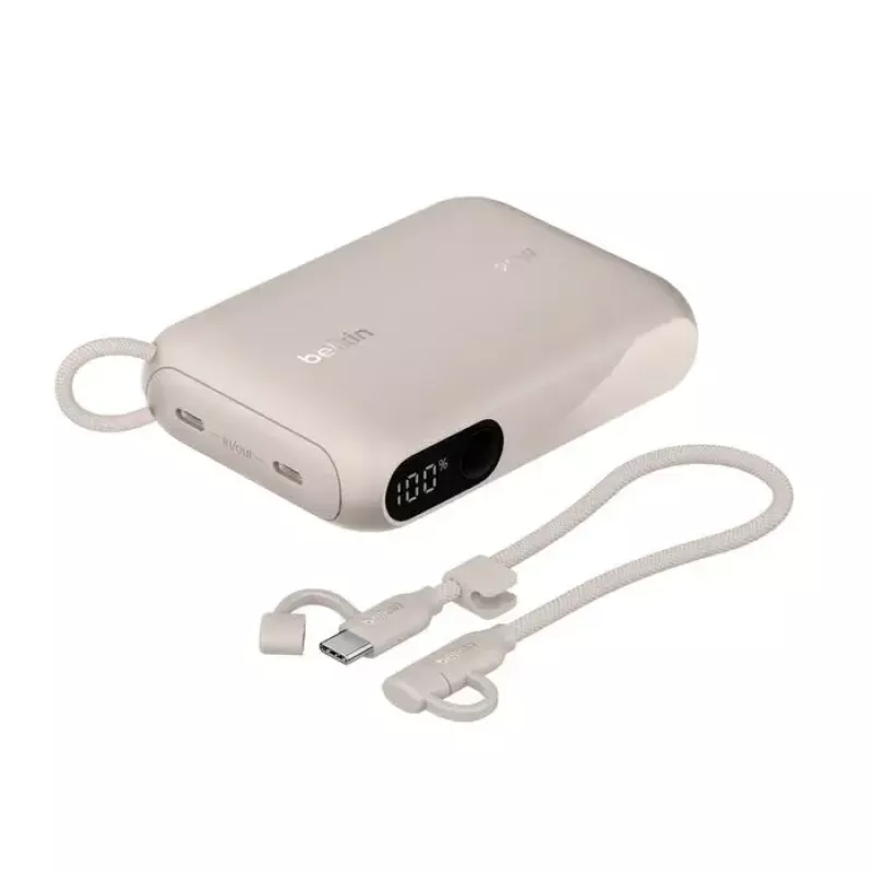 Powerbank portátil Belkin BPB027hqSD 10000 mAh, areia, 2 portas USB‑C