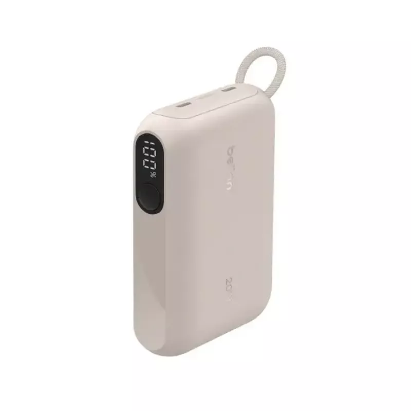 Powerbank portátil Belkin BPB027hqSD 10000 mAh, areia, 2 portas USB‑C