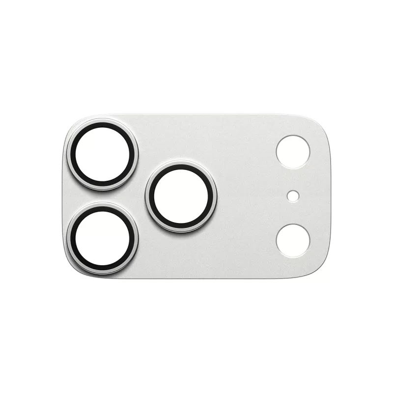Proteção de câmara PanzerGlass Fender para iPhone 17 Pro – prateado, silicone, resistente a riscos e choques