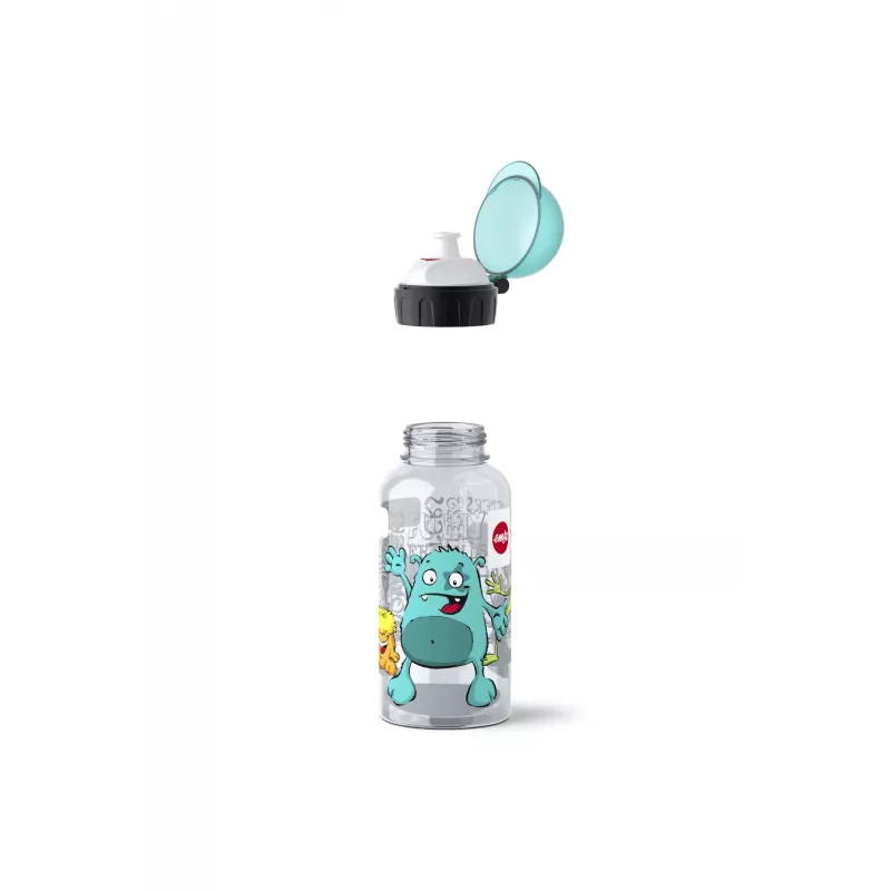 EMSA 518138 Kids Set Monster, garrafa de 0,4 l com lancheira, turquesa