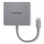Estação de acoplamento/Replicador de portas com fios Lenovo GX91R64790 USB 3.2 Gen 1 (3.1 Gen 1) Type-C cinzento