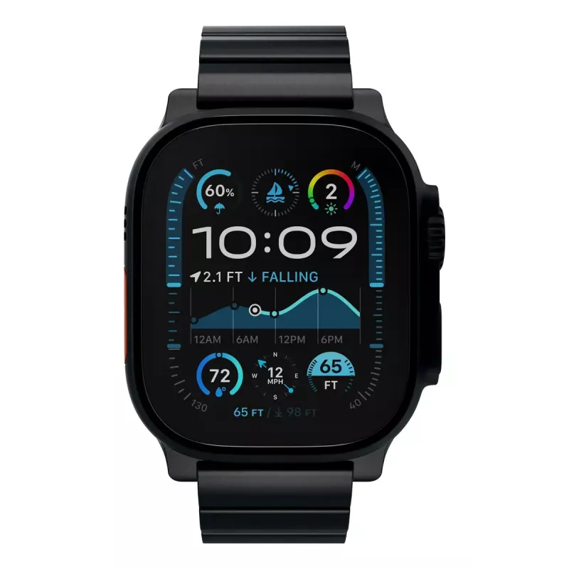 Pulseira para smartwatch Decoded Traction Band preta Titanium — perímetro do pulso 130–225 mm, 1 unid.