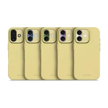 Capa para telemóvel Decoded D25IPO17BCS9YW para Apple iPhone 17, tipo capa, compatível com até 16 cm (6,3 polegadas), amarelo, microfibra e PU