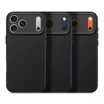 Capa traseira em silicone Decoded para Apple iPhone 17 Pro Max — compatível com 6,9 polegadas (17,5 cm), preta, microfibra/PU