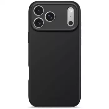 Capa traseira em silicone Decoded para Apple iPhone 17 Pro Max — compatível com 6,9 polegadas (17,5 cm), preta, microfibra/PU