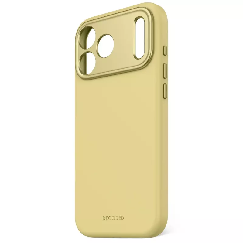 Capa traseira em silicone Decoded para Apple iPhone 17 Pro Max, compatível com ecrãs de 6,9 polegadas (17,5 cm), amarela