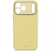 Capa traseira em silicone Decoded para Apple iPhone 17 Pro Max, compatível com ecrãs de 6,9 polegadas (17,5 cm), amarela