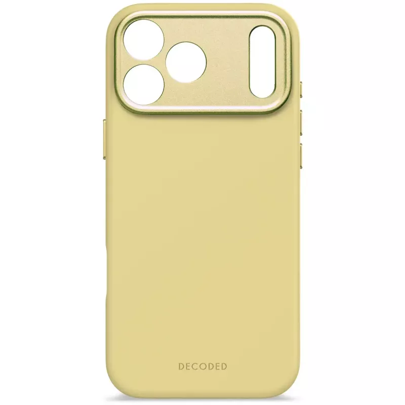 Capa traseira em silicone Decoded para Apple iPhone 17 Pro Max, compatível com ecrãs de 6,9 polegadas (17,5 cm), amarela