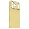 Capa traseira em silicone Decoded para Apple iPhone 17 Pro Max, compatível com ecrãs de 6,9 polegadas (17,5 cm), amarela