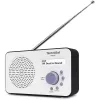 Rádio digital portátil TECHNISAT 0000/3906 — DAB/DAB+/FM, 1 W RMS, LCD, 3,5 mm, branco/preto, 0,338 kg