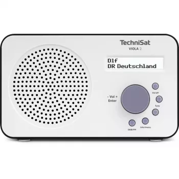 Rádio digital portátil TECHNISAT 0000/3906 — DAB/DAB+/FM, 1 W RMS, LCD, 3,5 mm, branco/preto, 0,338 kg