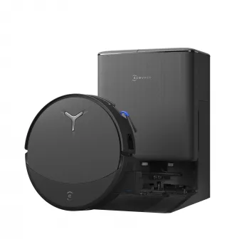 Robô aspirador Ecovacs DEEBOT T90 PRO OMNI — depósito de pó sem saco de 0,25 L, 350 min. de autonomia, Li‑Ion 4000 mAh, preto