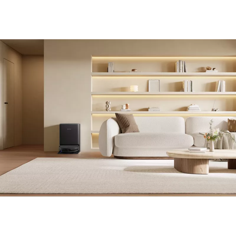 Robô aspirador Ecovacs DEEBOT T90 PRO OMNI — depósito de pó sem saco de 0,25 L, 350 min. de autonomia, Li‑Ion 4000 mAh, preto
