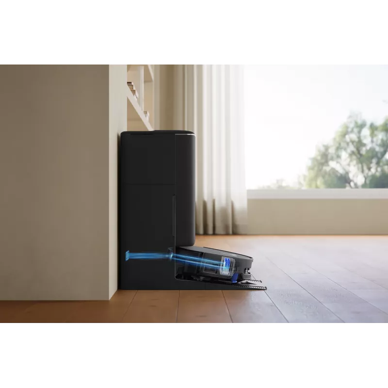 Robô aspirador Ecovacs DEEBOT T90 PRO OMNI — depósito de pó sem saco de 0,25 L, 350 min. de autonomia, Li‑Ion 4000 mAh, preto