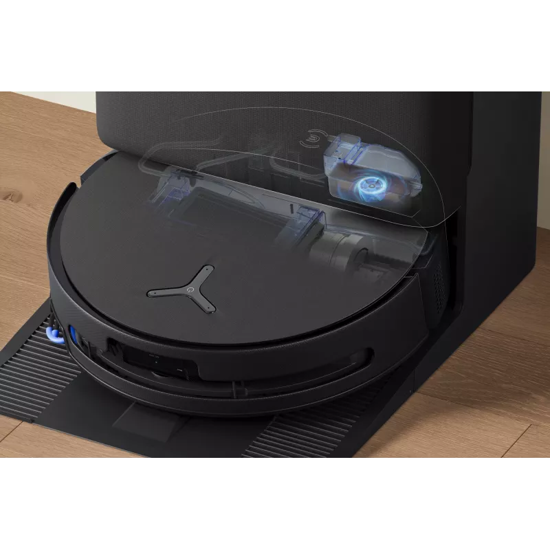 Robô aspirador Ecovacs DEEBOT T90 PRO OMNI — depósito de pó sem saco de 0,25 L, 350 min. de autonomia, Li‑Ion 4000 mAh, preto