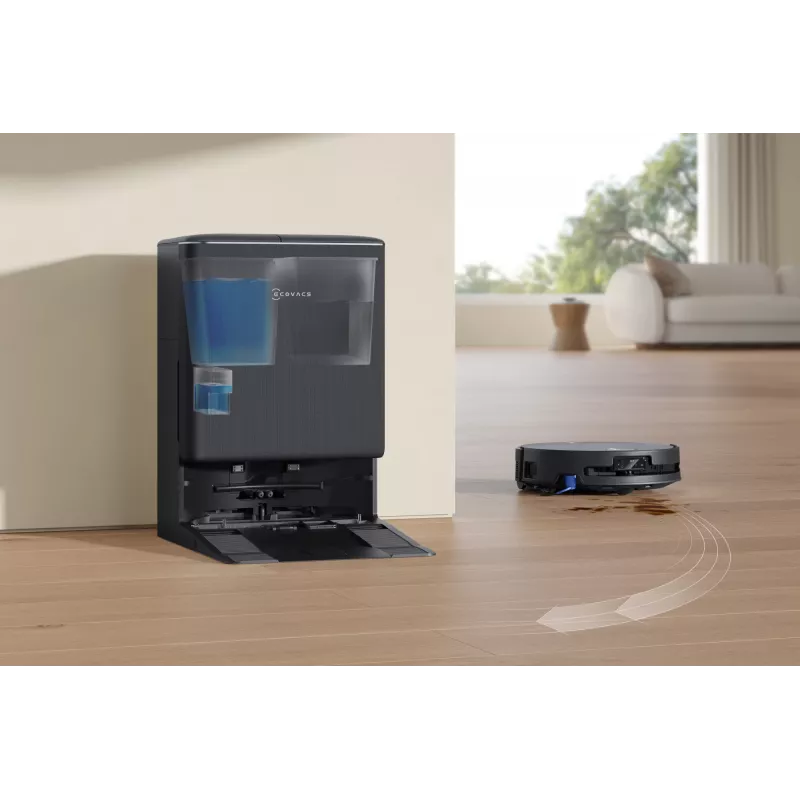 Robô aspirador Ecovacs DEEBOT T90 PRO OMNI — depósito de pó sem saco de 0,25 L, 350 min. de autonomia, Li‑Ion 4000 mAh, preto
