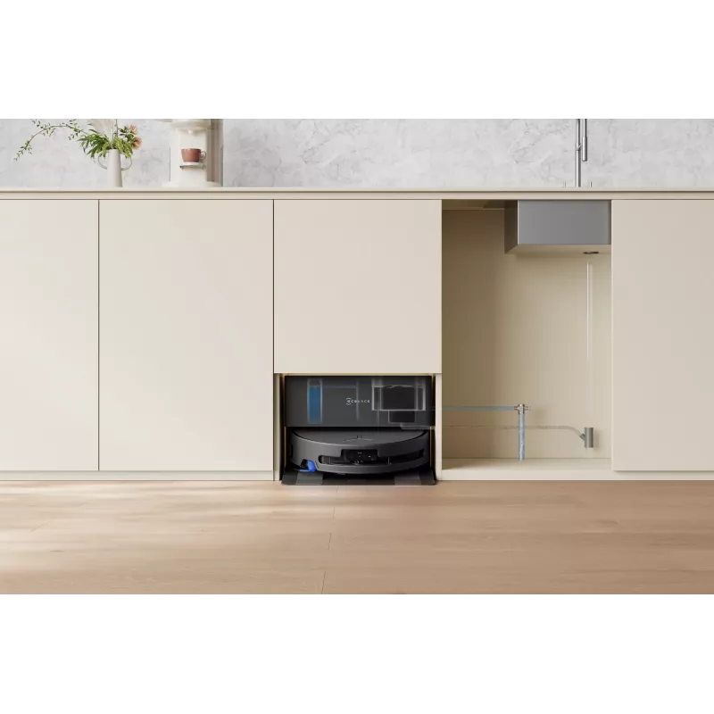 Robô aspirador Ecovacs DEEBOT T90 PRO OMNI — depósito de pó sem saco de 0,25 L, 350 min. de autonomia, Li‑Ion 4000 mAh, preto