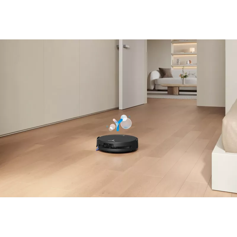 Robô aspirador Ecovacs DEEBOT T90 PRO OMNI — depósito de pó sem saco de 0,25 L, 350 min. de autonomia, Li‑Ion 4000 mAh, preto