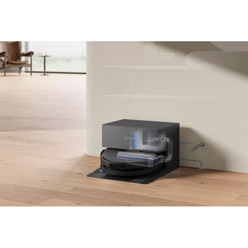 Robô aspirador Ecovacs DEEBOT T90 PRO OMNI — depósito de pó sem saco de 0,25 L, 350 min. de autonomia, Li‑Ion 4000 mAh, preto
