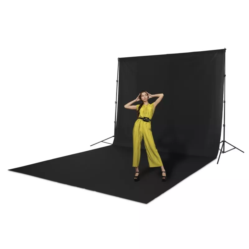 Fundo fotográfico HAMA 00021160 poliéster monocromático preto 2940×6000 mm