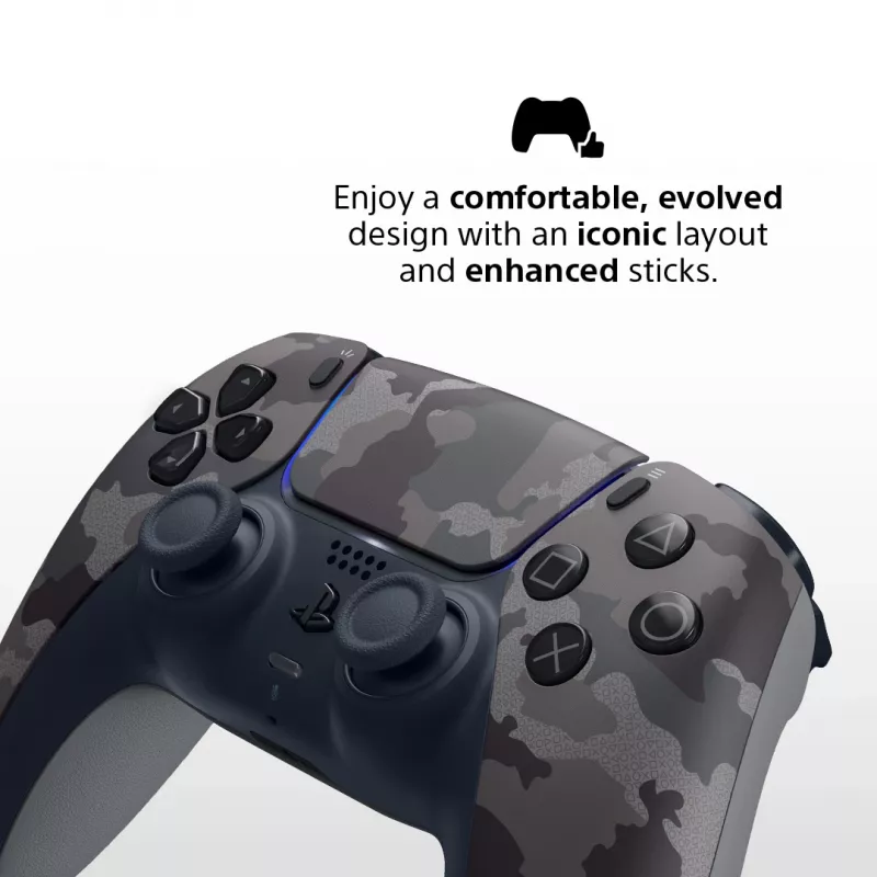Comando Sony DualSense v3 Camouflage – Bluetooth/USB, PS5, bateria incorporada, USB‑C, 160×106×66 mm
