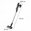 Aspirador vertical 2-em-1 Rowenta RH6A35 — sem fios, iões de lítio, 140 W, sem saco, tecnologia ciclónica, lilás/prateado, escova LED