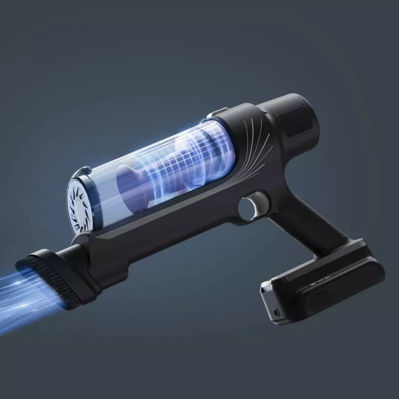 Aspirador vertical 2-em-1 Rowenta RH6A35 — sem fios, iões de lítio, 140 W, sem saco, tecnologia ciclónica, lilás/prateado, escova LED