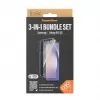 Conjunto de proteção de ecrã PanzerGlass 3-em-1 para Samsung Galaxy A55 5G – Ultra-Wide Fit, EasyAligner, vidro temperado/PET