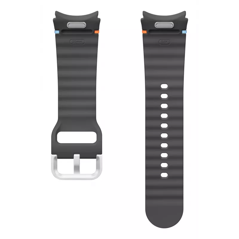 Pulseira desportiva Samsung (S/M) para Galaxy Watch 7, pulseira, smartwatch, cinzento, Samsung, Galaxy Watch7/Watch6/Watch5 Pro/Watch4, borracha