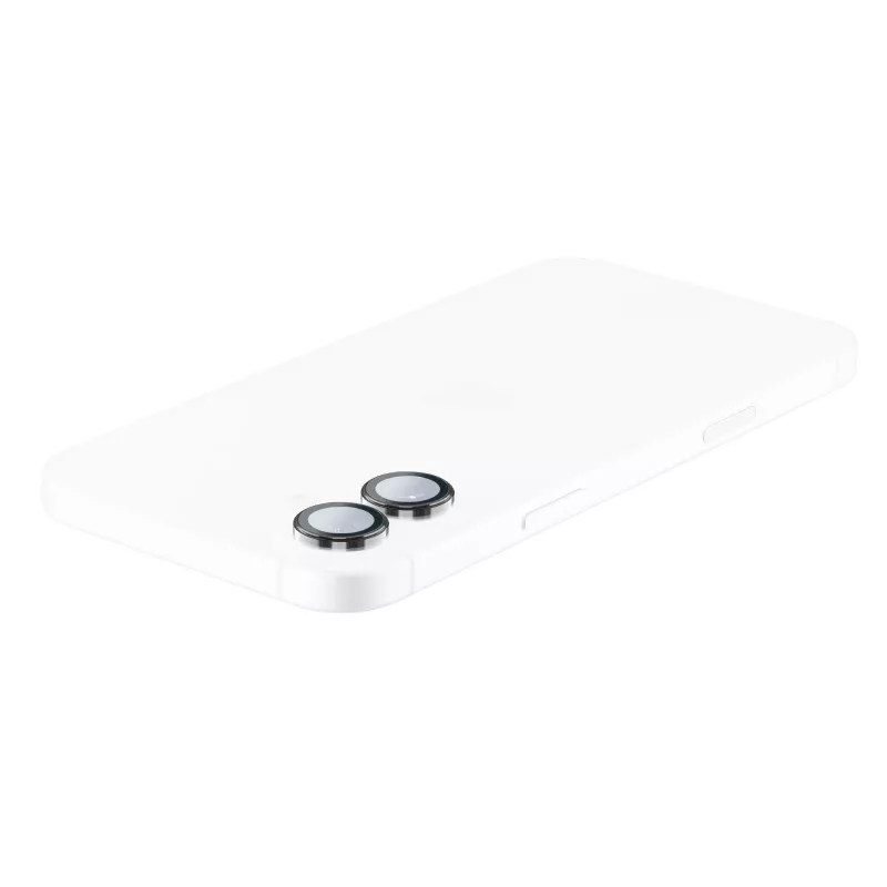 Anel de lente de câmara Cellularline - iPhone 16/16 Plus vidro temperado para proteção da câmara