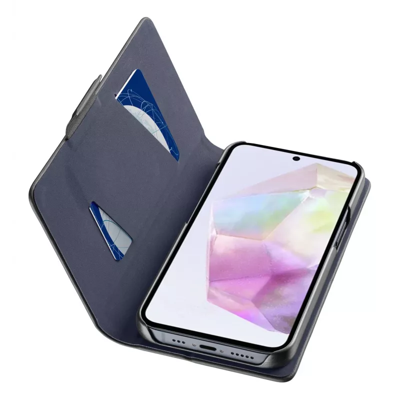 Cellularline Book - capa tipo livro para Galaxy A36/A56 com compartimento para cartões e fecho magnético