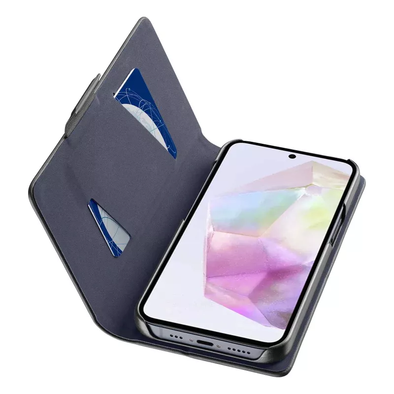 Cellularline Book - capa tipo livro para Galaxy A36/A56 com compartimento para cartões e fecho magnético