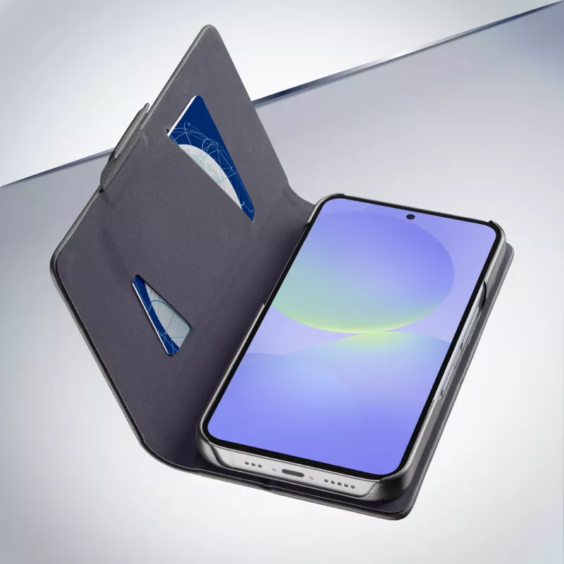 Cellularline Book - capa tipo livro para Galaxy A36/A56 com compartimento para cartões e fecho magnético