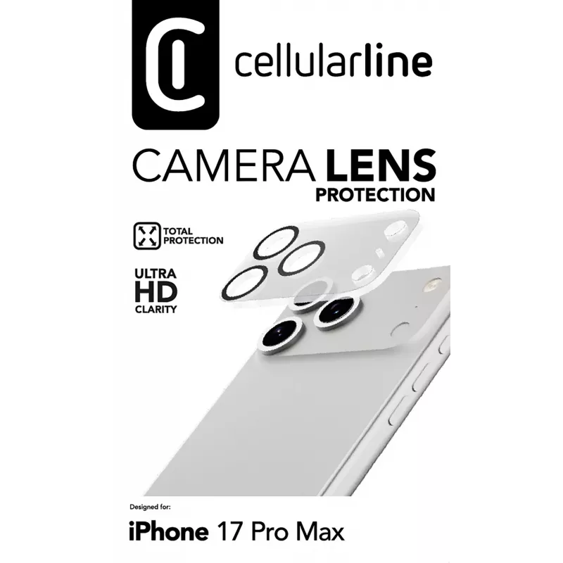 Objetiva de câmara Cellularline - Proteção para a câmara do iPhone 17 Pro Max