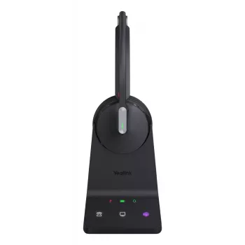 Headset mono sem fios Yealink WH64 Teams — Bluetooth, Supra-aural, 20–20000 Hz, alcance de 150 m, preto