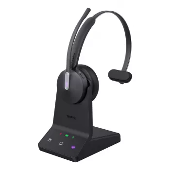 Headset mono sem fios Yealink WH64 Teams — Bluetooth, Supra-aural, 20–20000 Hz, alcance de 150 m, preto