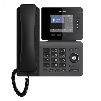 Telefone IP Snom D810W — Ecrã IPS de 3,36 polegadas, Gigabit Ethernet, WLAN (802.11a/b/g/n/ac), PoE, preto