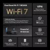 Router wireless TP-Link BE3600 Wi-Fi 7 2.5 Gigabit Ethernet Dual-Band (2,4 GHz / 5 GHz) preto