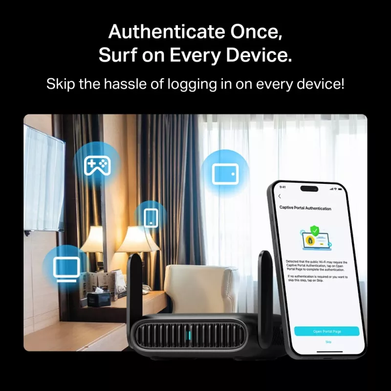 Router wireless TP-Link BE3600 Wi-Fi 7 2.5 Gigabit Ethernet Dual-Band (2,4 GHz / 5 GHz) preto