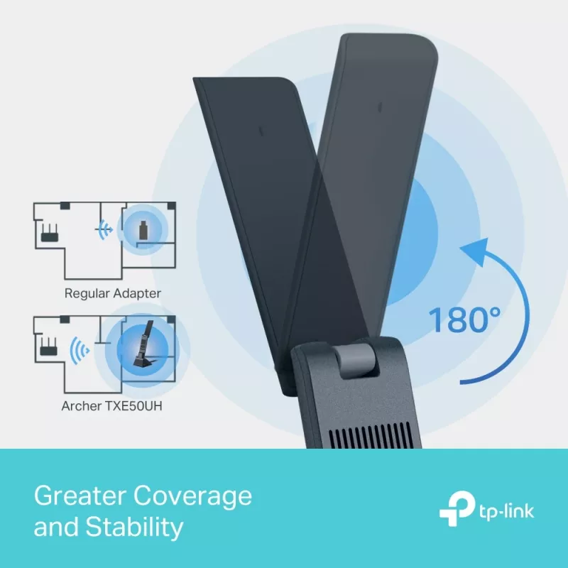 Adaptador USB wireless TP-Link Archer AXE3000 Wi-Fi 6E High Gain