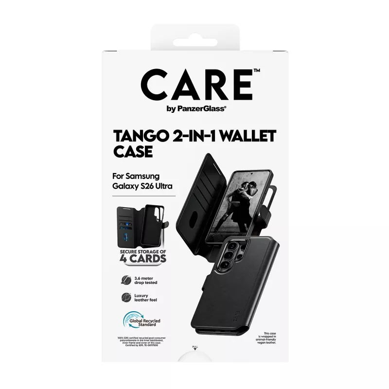 Capa de carteira 2-em-1 PanzerGlass CARE™ by ® Tango com Qi Samsung Galaxy S26 Ultra