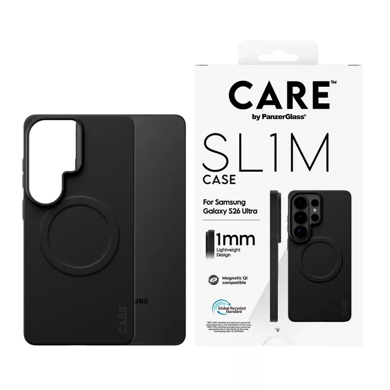 Capa de proteção PanzerGlass CARE SL1M para Samsung Galaxy S26 Ultra, preta