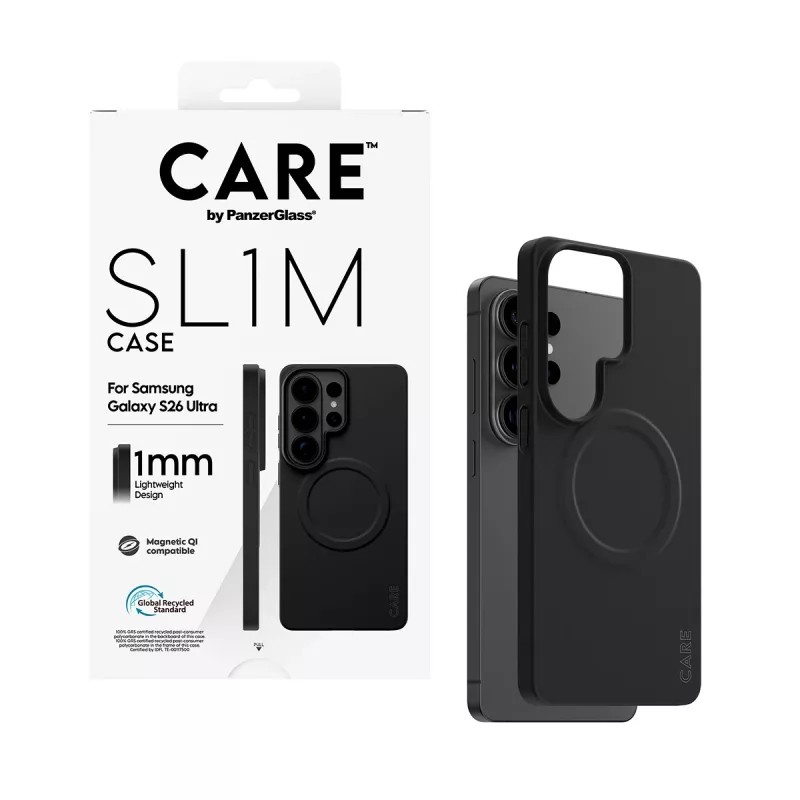 Capa de proteção PanzerGlass CARE SL1M para Samsung Galaxy S26 Ultra, preta