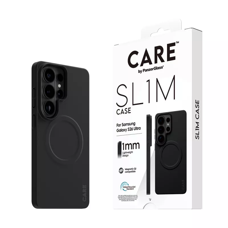 Capa de proteção PanzerGlass CARE SL1M para Samsung Galaxy S26 Ultra, preta