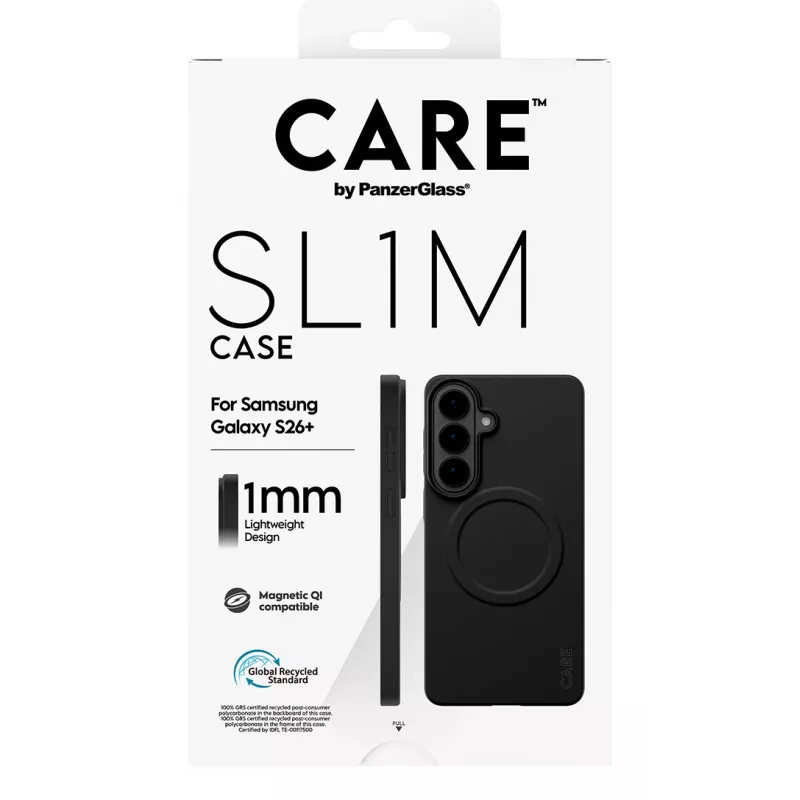Capa de proteção PanzerGlass CARE SL1M para Samsung Galaxy S26+ em preto (CR06231)